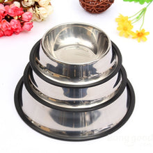Stainless Steel Pet Dog Cat Puppy Food Water Single Bowl Feeding Dish Travel