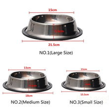 Stainless Steel Pet Dog Cat Puppy Food Water Single Bowl Feeding Dish Travel
