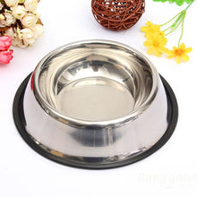 Stainless Steel Pet Dog Cat Puppy Food Water Single Bowl Feeding Dish Travel