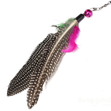 Pet Cat Toy Feather Teaser Plastic Wand Toy Teasers With Bell For Cat Play Fun