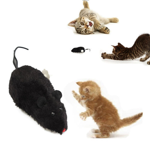 Cat Toy Wind Up Mouse Mice Pet Toy Walking Furry Mouse Rat