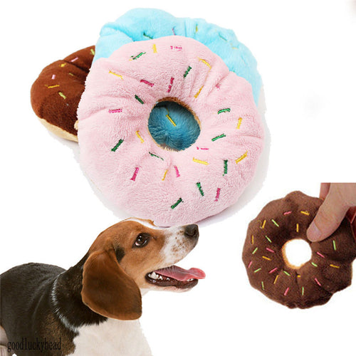 Puppy Squeaker Toy Chew Donut Toy
