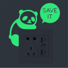 Super Bright Home Decoration Luminous DIY Funny Cute Cat Switch Sticker Glow in the Dark Living Room Fluorescent Sticker poster