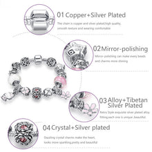 Cat Charms Bracelet with Murano Glass Beads