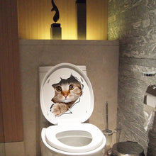 Vinyl waterproof 3D Cat in a Hole Wall Sticker