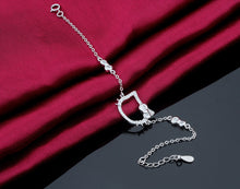 925 Solid Silver Cat Bracelet