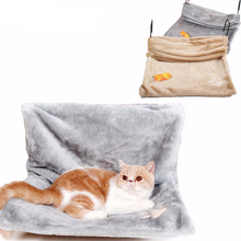 Cat Cradle Hammock with Adjustable Holding Device and Removable Cosy Sheepskin Effect Cover