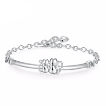 925 Silver Plated Cat Bracelet