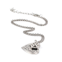 "If love could have saved you, you could have lived forever" Hollow Paw Heart Shape Pendant Necklace