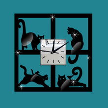 Cats in the Window Decorative Quartz Clock