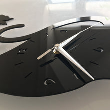 Cat and Butterflies Clock
