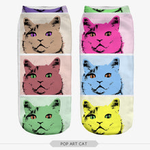 Cat Print Ankle Socks (1 Pair)