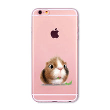 Soft Slim TPU Transparent Cute Animal - Cat / Hamster / Panda / Rabbit Phone Case Cover for iphone 6 6S 4.7"