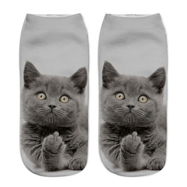 Cat Short Ankle Socks (1 Pair)