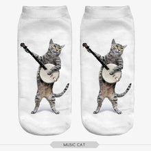Cat Print Ankle Socks (1 Pair)