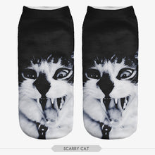 Cat Print Ankle Socks (1 Pair)