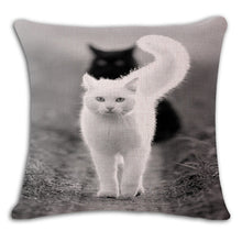 Cat Square Decorative Cotton / Linen Pillowcase 18x18 inches