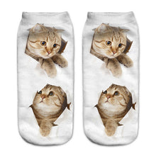 Cat Print Ankle Socks (1 Pair)