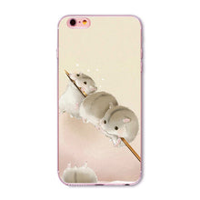 Soft Slim TPU Transparent Cute Animal - Cat / Hamster / Panda / Rabbit Phone Case Cover for iphone 6 6S 4.7"