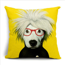 Silly Cat Decorative Cotton / Linen Pillowcase 18x18 inches