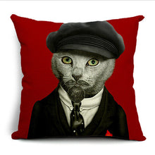 Silly Cat Decorative Cotton / Linen Pillowcase 18x18 inches