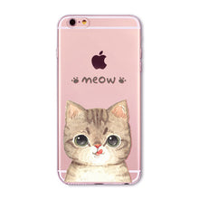 Soft Slim TPU Transparent Cute Animal - Cat / Hamster / Panda / Rabbit Phone Case Cover for iphone 6 6S 4.7"