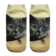 Cat Print Ankle Socks (1 Pair)