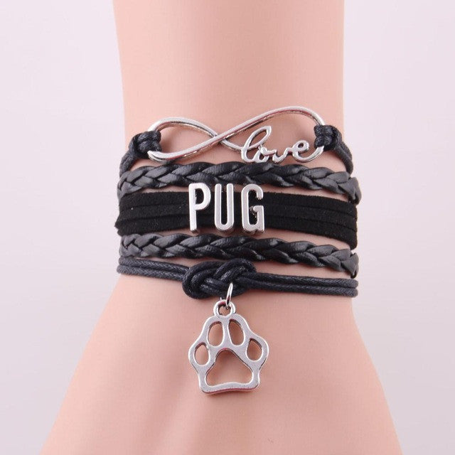 Infinity Love PUG Bracelet