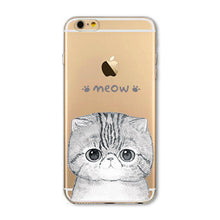 Soft Slim TPU Transparent Cute Animal - Cat / Hamster / Panda / Rabbit Phone Case Cover for iphone 6 6S 4.7"