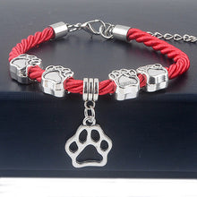 Hand-Woven Dog Paw Rope Chain Bracelets
