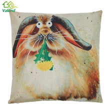Creative Color Cat Pattern Cotton / Linen Pillowcase 18x18 inches