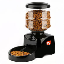 5.5L Automatic Pet Feeder with Voice Message Recording and LCD Screen Large Smart Dogs Cats Food Bowl Dispenser Black