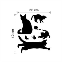 Cat Play With Butterflies Wall Stickers