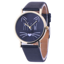 Meow Cat Gold Rim Watch