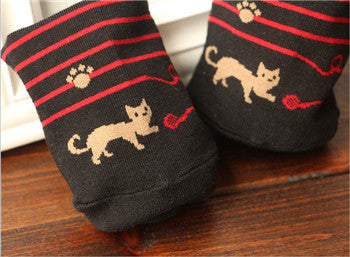 Cartoon Cat Socks (1 pair)