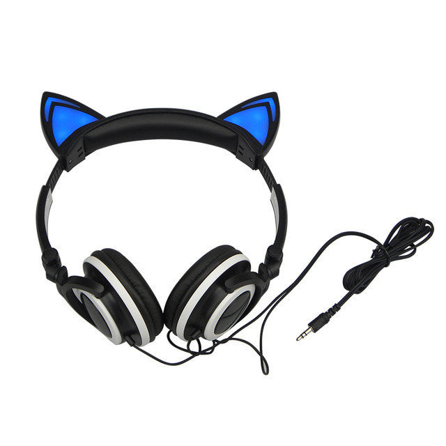 Hot Cat Ear Foldable Flashing Headphones
