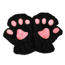 Cute Cat Paw Plush Mittens