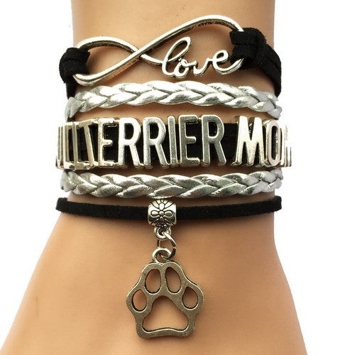 Infinity Love Bull Terrier Mom Bracelet