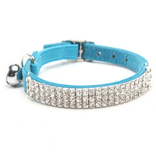 Safety Elastic Adjustable Cat Collar with Diamante Rhinestone with Bell