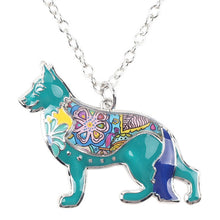 Enamel German Shepherd Dog Choker Necklace