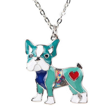 Enamel Pug Dog Pendant Necklace