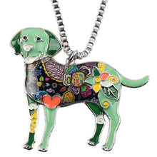 Enamel Labrador Dog Choker Necklace