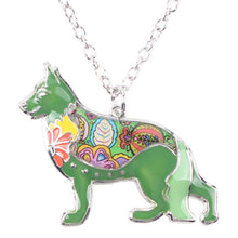 Enamel German Shepherd Dog Choker Necklace