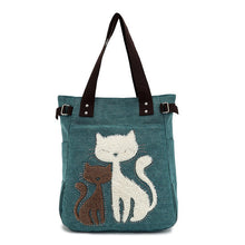 Women's Cute Cat Canvas Handbag