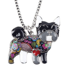 Enamel Yorkie Yorkshire Dog Pendant Necklace