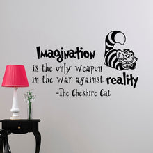 Alice In Wonderland Wall Sticker Cheshire Cat Quotes Vinyl Decals Room Wall Art Decoration DIY Home Decor