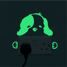Super Bright Home Decoration Luminous DIY Funny Cute Cat Switch Sticker Glow in the Dark Living Room Fluorescent Sticker poster