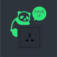Super Bright Home Decoration Luminous DIY Funny Cute Cat Switch Sticker Glow in the Dark Living Room Fluorescent Sticker poster