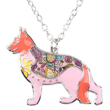 Enamel German Shepherd Dog Choker Necklace