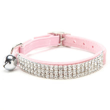 Safety Elastic Adjustable Cat Collar with Diamante Rhinestone with Bell